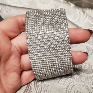 Rhinestone cuff bracelet